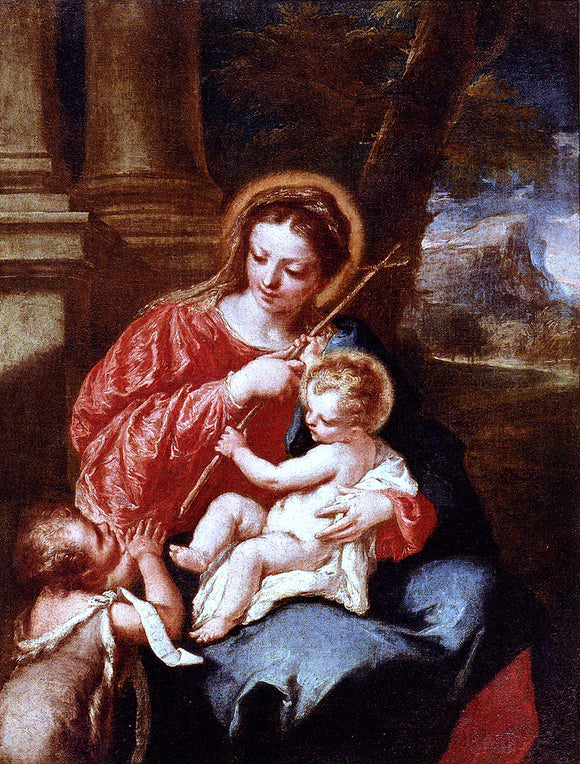 Giovanni Antonio Guardi Madonna And Child With Saint John The Baptist - Art Print