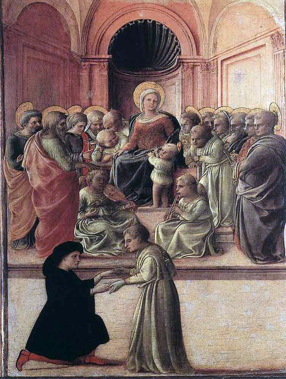  Fra Filippo Lippi Madonna and Child with Saints and a Worshipper - Art Print