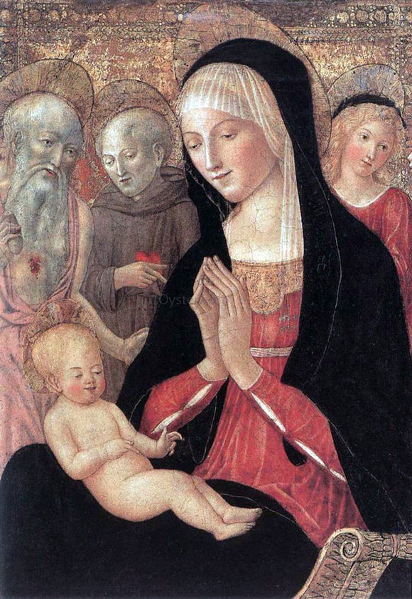  Francesco Di Giorgio Martini Madonna and Child with Saints and Angels - Art Print