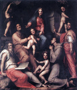  Jacopo Pontormo Madonna and Child with Saints - Art Print