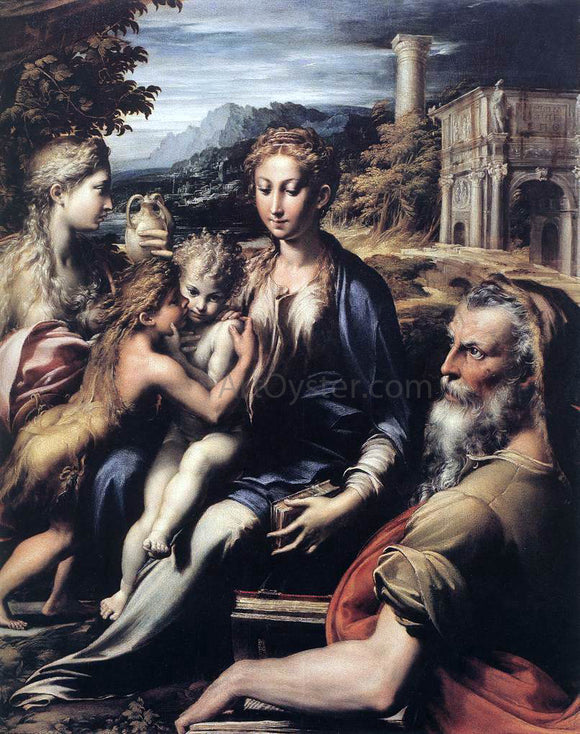  Parmigianino Madonna and Child with Saints - Art Print