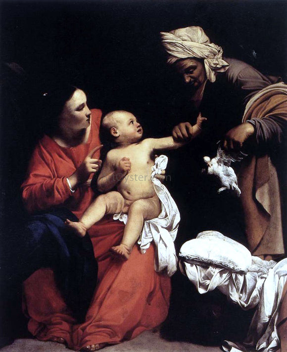  Carlo Saraceni Madonna and Child with St Anne - Art Print