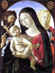  Neroccio De' Landi Madonna and Child with St John the Baptist and St Mary Magdalene - Art Print