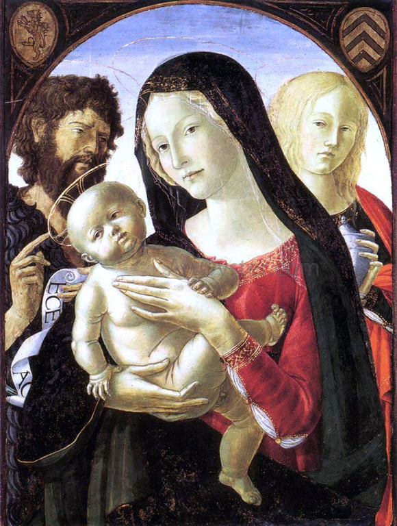  Neroccio De' Landi Madonna and Child with St John the Baptist and St Mary Magdalene - Art Print