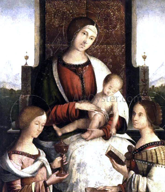  Bernardino Di Bosio Zaganelli Madonna and Child with Sts Mary Magdalene and Catherine of Alexandria - Art Print