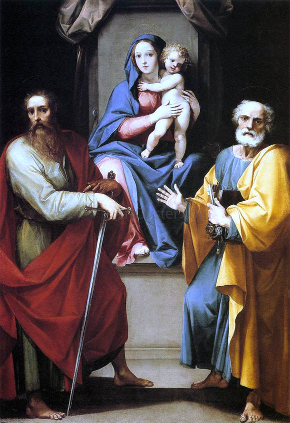  Giuseppe Cesari Madonna and Child with Sts. Peter and Paul - Art Print