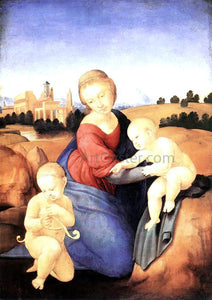  Raphael Madonna and Child with the Infant St John - Art Print