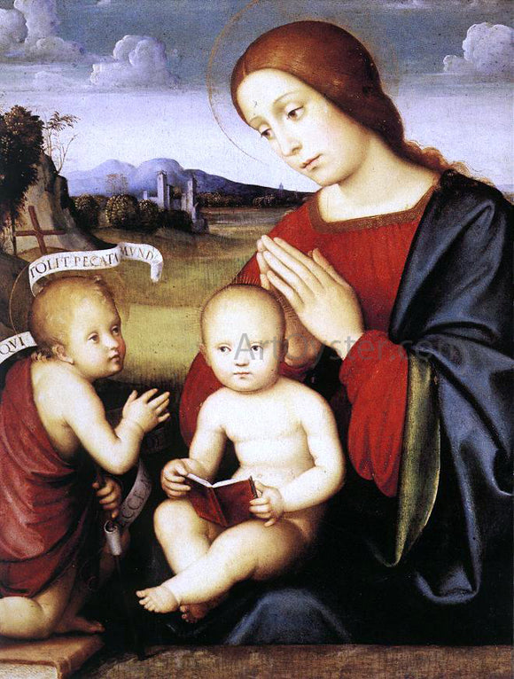  Francesco Francia Madonna and Child with the Infant St John the Baptist - Art Print