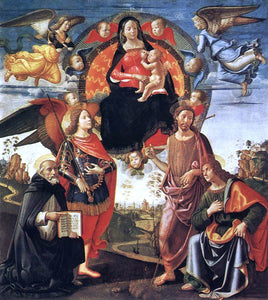  Domenico Ghirlandaio Madonna in Glory with Saints - Art Print