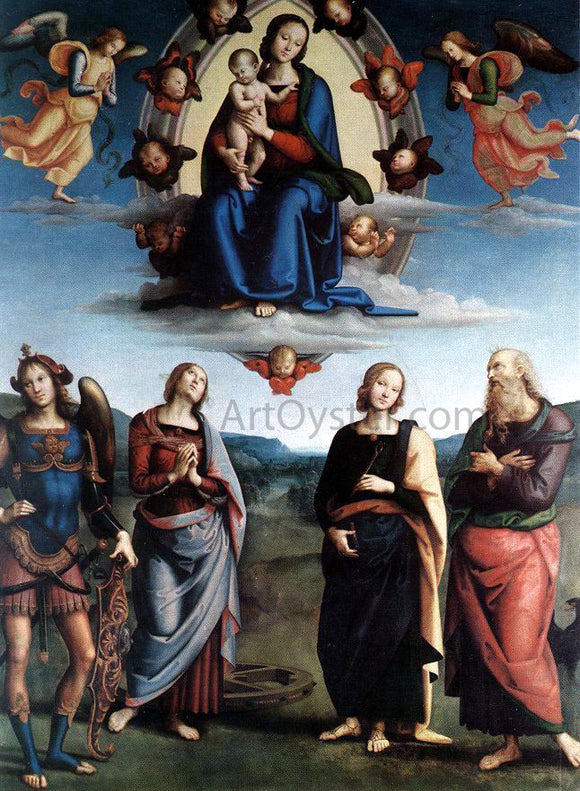  Pietro Perugino Madonna in Glory with the Child and Saints - Art Print