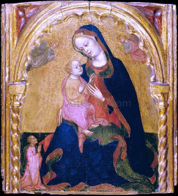  Zanino Di Pietro Madonna of Humility with a Donor and Angels - Art Print