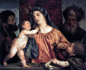  Titian Madonna of the Cherries - Art Print