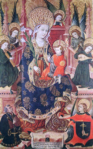  Unknown Madonna with Angels Playing Music and Donor - Art Print