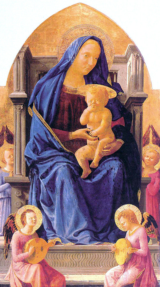  Masaccio Madonna with Child and Angels - Art Print