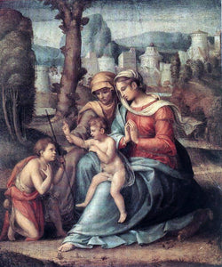  II Francesco Ubertini Bacchiacca Madonna with Child, St Elisabeth and the Infant St John the Baptist - Art Print