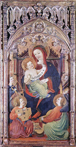  Unknown Madonna with Christ Child and Angels Playing Music - Art Print