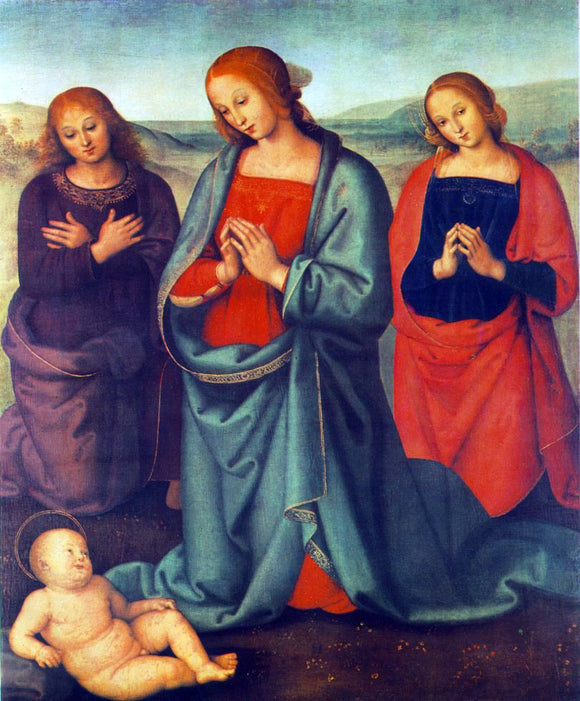  Pietro Perugino Madonna with Saints Adoring the Child - Art Print