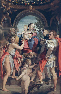  Correggio Madonna with St George - Art Print
