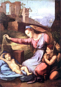  Raphael Madonna with the Blue Diadem - Art Print