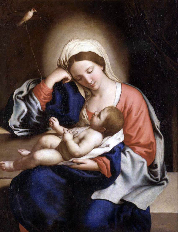  Sassoferrato Madonna with the Christ Child - Art Print