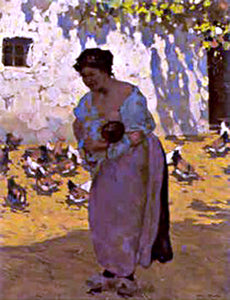  Alberto Pla Y Rubio Madre con su Hijo - Art Print