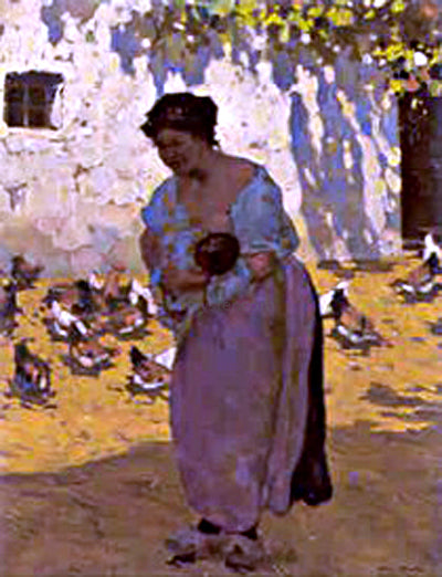  Alberto Pla Y Rubio Madre con su Hijo - Art Print