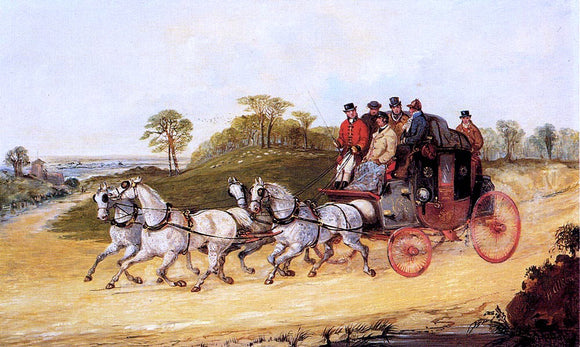  Henry Alken Mail Coaches on an Open Road - Art Print