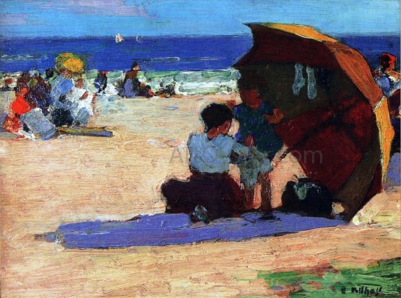  Edward Potthast Making Repairs - Art Print