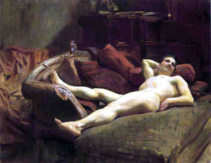  John Singer Sargent Male Model Resting - Art Print