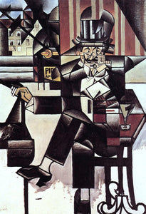  Juan Gris Man in the Cafe - Art Print