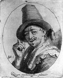  Godfried Schalcken Man Making an Obscene Gesture - Art Print