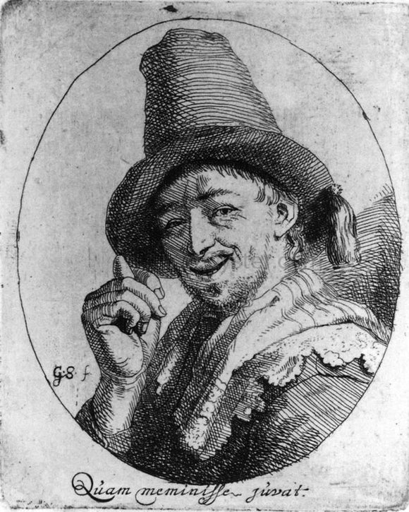  Godfried Schalcken Man Making an Obscene Gesture - Art Print