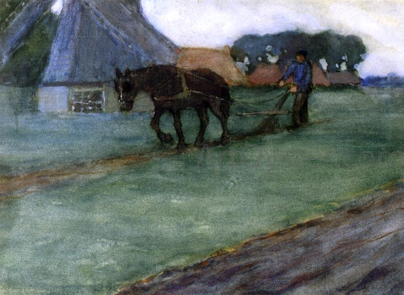  Frederick Carl Frieseke Man Plowing - Art Print