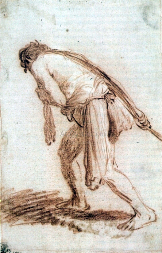  Rembrandt Van Rijn The Man Pulling a Rope - Art Print