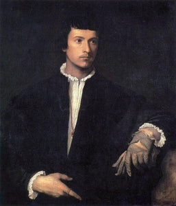  Titian Man With a Glove - Art Print