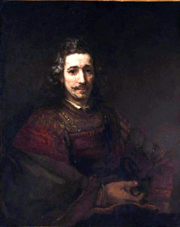  Rembrandt Van Rijn Man with a Magnifying Glass - Art Print