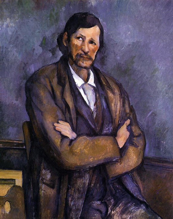  Paul Cezanne Man with Crossed Arms - Art Print