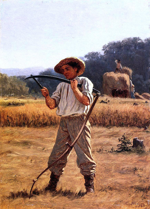  Eastman Johnson Man with Scythe - Art Print