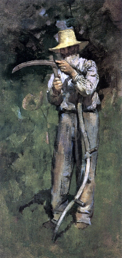  Theodore Robinson Man with Sythe - Art Print