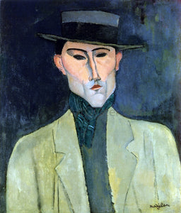  Amedeo Modigliani Man witih Hat - Art Print