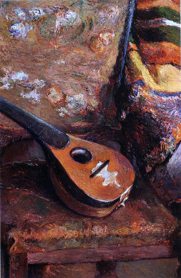  Paul Gauguin Mandolin on a Chair - Art Print