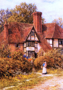  Helen Allingham Manor House, Kent - Art Print
