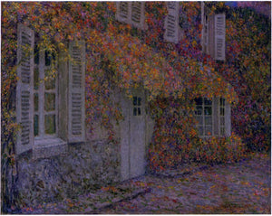  Henri Le Sidaner Mansion in Autumn - Art Print