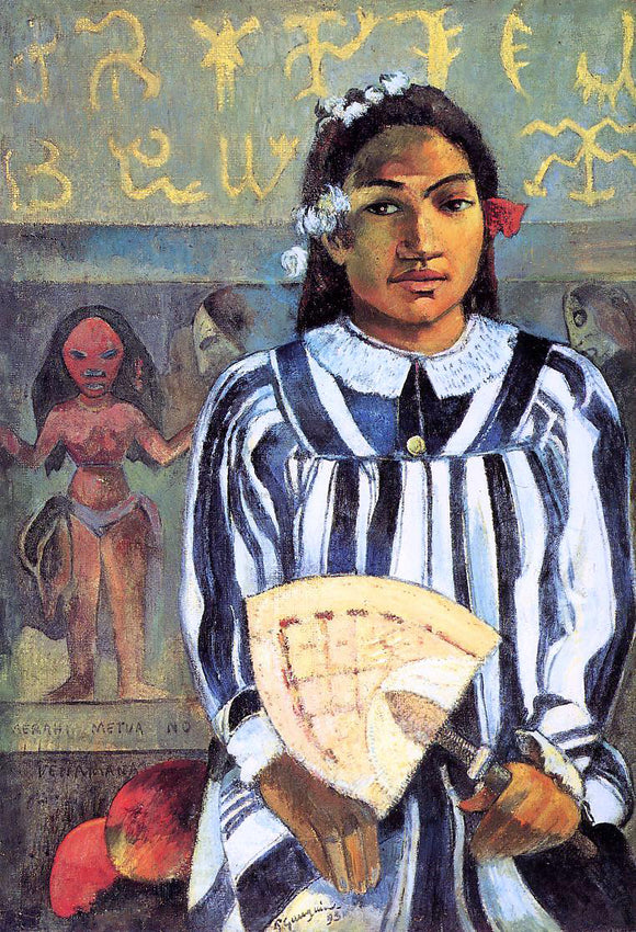  Paul Gauguin Marahi Metua no Tehamana (also known as Tehamana Has Many Ancestors) - Art Print