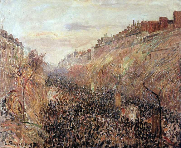  Camille Pissarro Mardi-Gras, Sunset, Boulevard Montmartre - Art Print