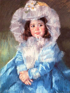  Mary Cassatt Margot in Blue - Art Print