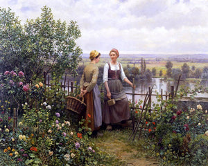  Daniel Ridgway Knight Maria and Madeleine on the Terrace - Art Print