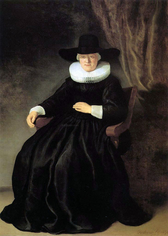  Rembrandt Van Rijn Maria Bockennolle , Wife of Johannes Elison - Art Print
