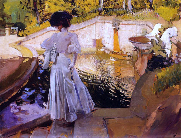  Joaquin Sorolla Y Bastida Maria, Watching the Fish, Granja - Art Print