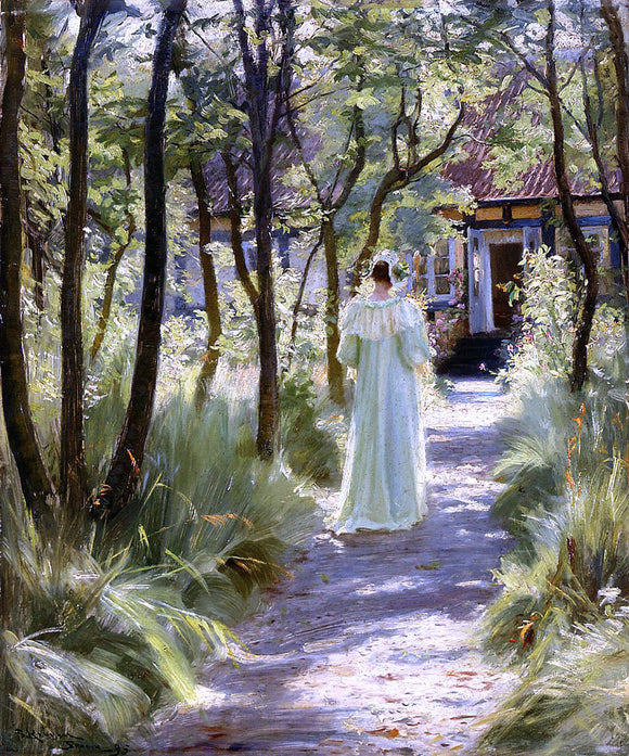  Peder Severin Kroyer Marie in the Garden - Art Print